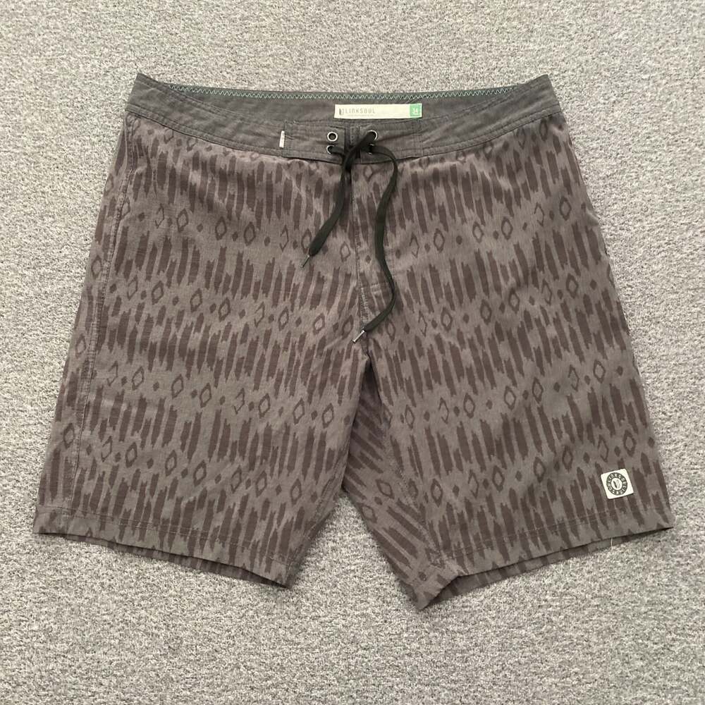 Linksoul Men’s Size 34 Patterned Lightweight Summer Board Shorts